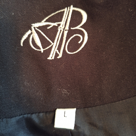 Houndstooth raw edge lined vest jacket sz large - Picture 4 of 7